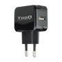 Tooq Cargador de Pared USB 5V 2.4A 1 Puerto Negro